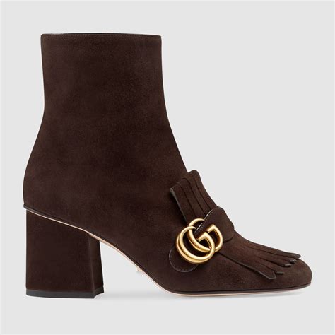 gucci marmont black suede shoes|Gucci Marmont boots.